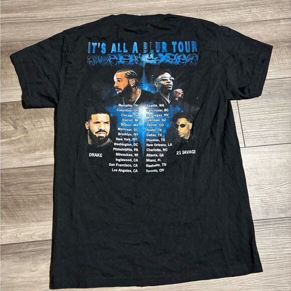 Drake 21 Savage It's All A Blur 2023 Tour Black T-Shirt Size M Rap Hip Hop - Picture 2 of 5